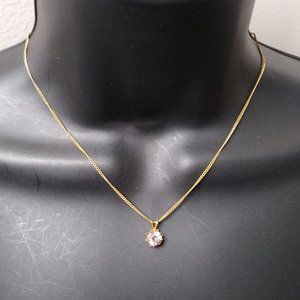 16 Inch Purple Pendant Chain Necklace